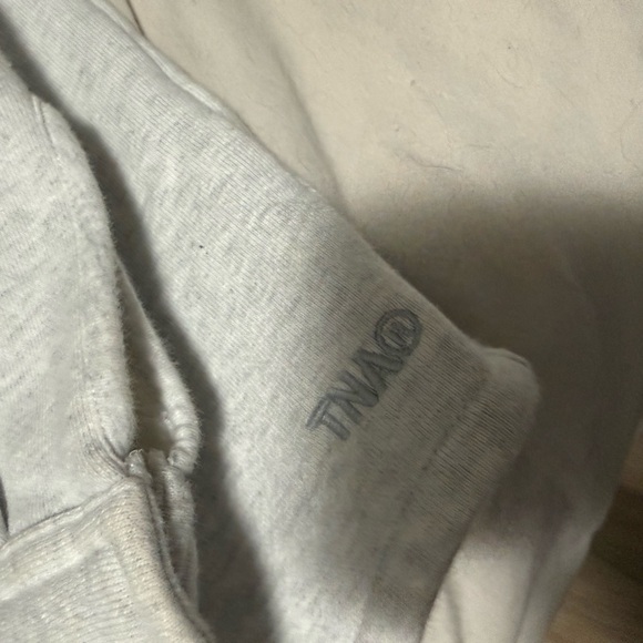 TNA Heather Light Gray Button-Up Sweatshirt Jacket - Picture 2 of 4